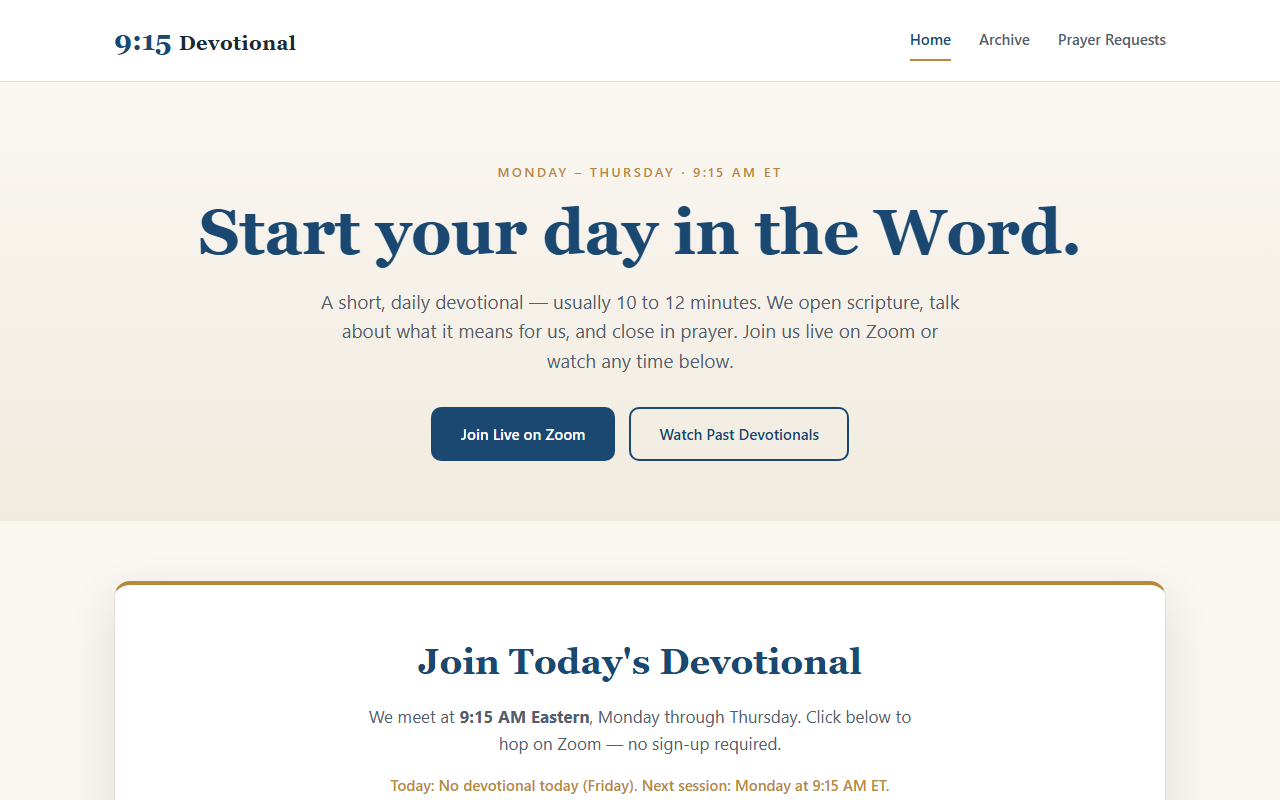 915devotional.com screenshot