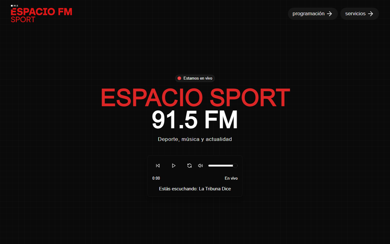915espaciofm.com screenshot
