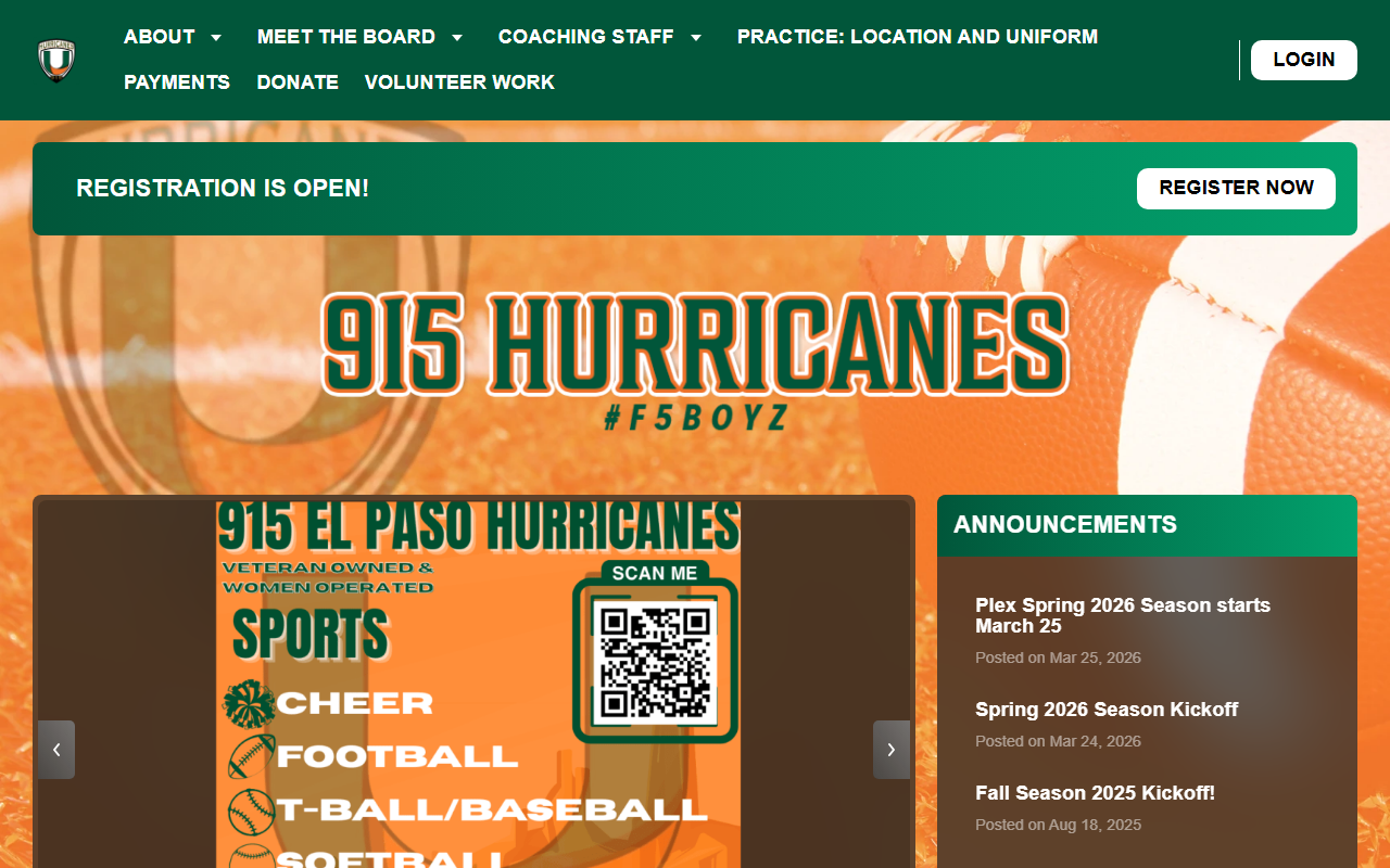 915hurricanes.com screenshot