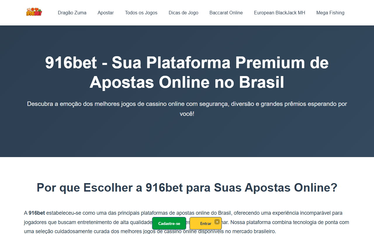 916betlogin.com screenshot