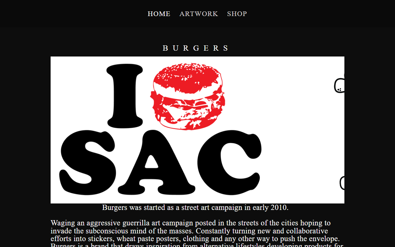 916burgers.com screenshot
