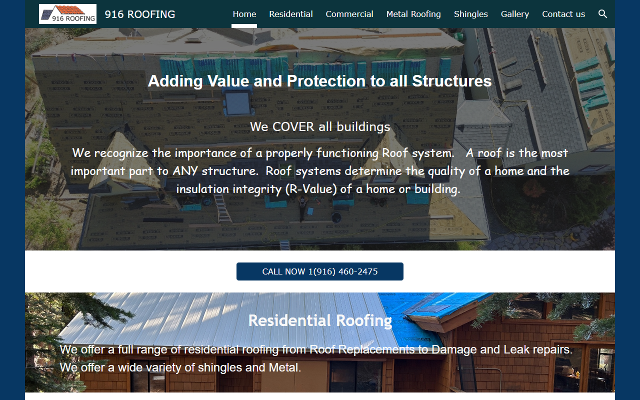 916roofing.com screenshot