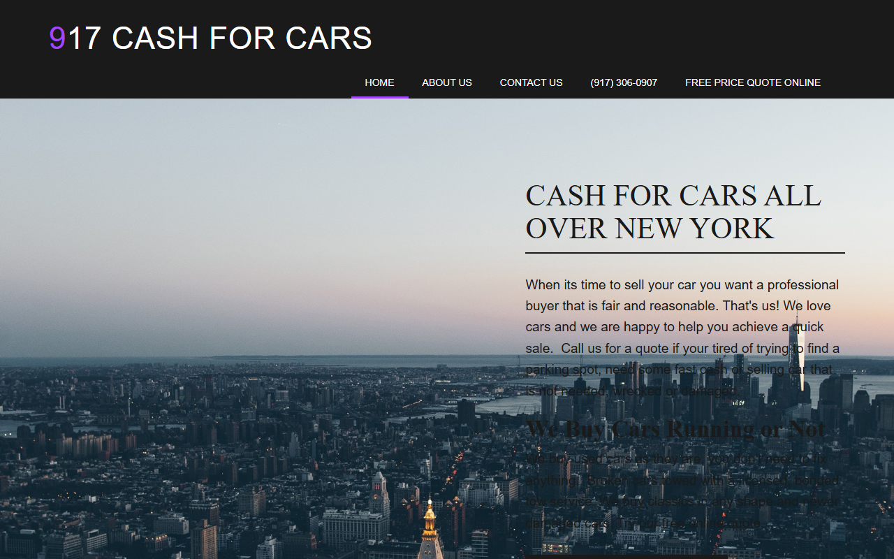 917cashforcars.com screenshot