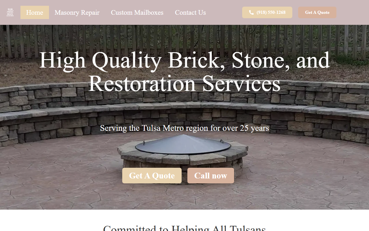 918brickandstone.com screenshot