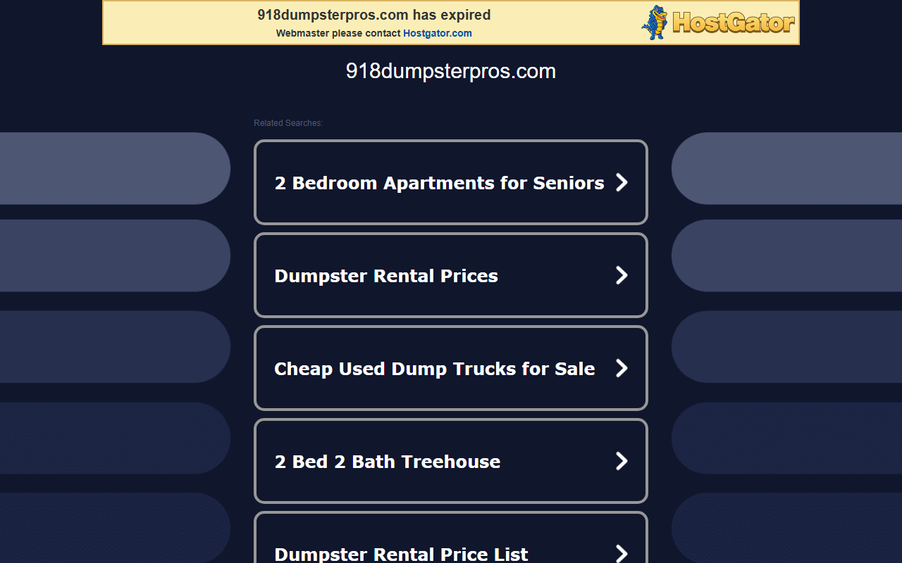918dumpsterpros.com screenshot