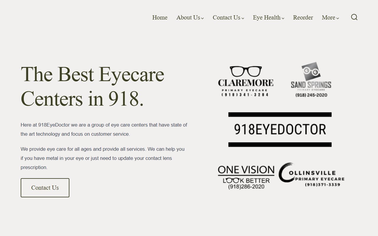 918eyedoctor.com screenshot