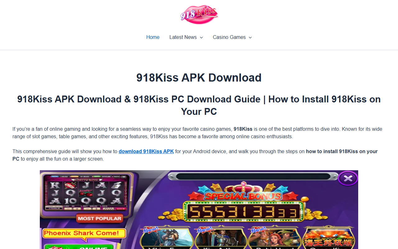 918kiss-link.com screenshot