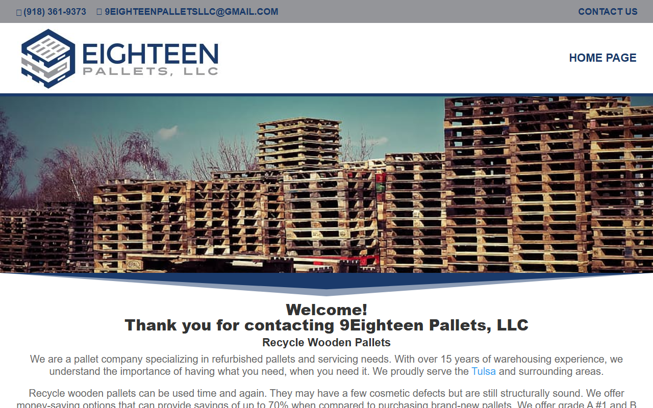 918pallets.com screenshot