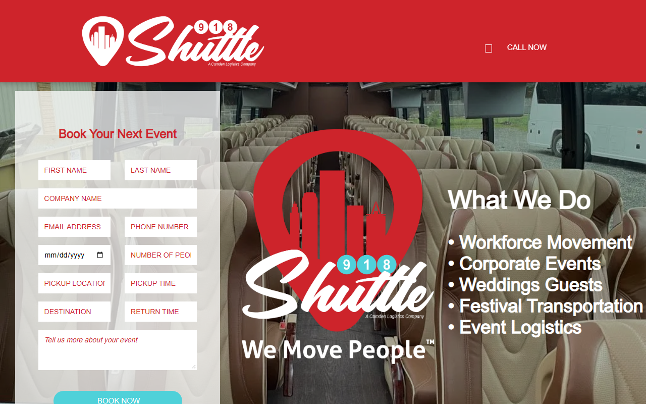 918shuttle.com screenshot