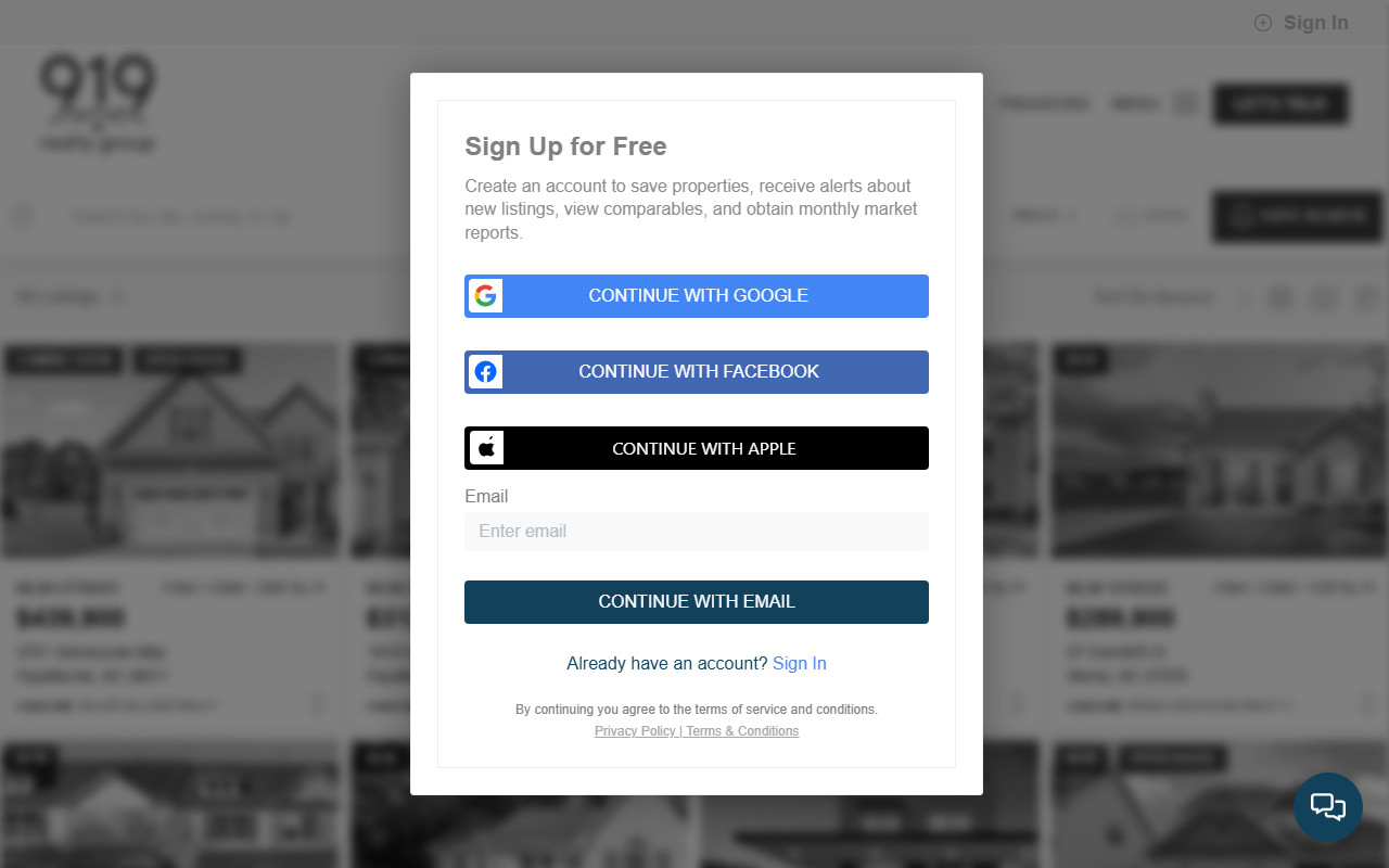 919justlisted.com screenshot