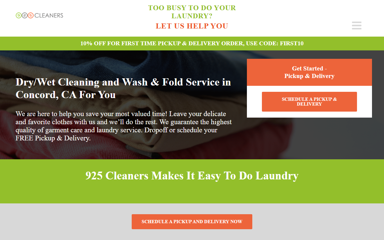 925cleaners.com screenshot