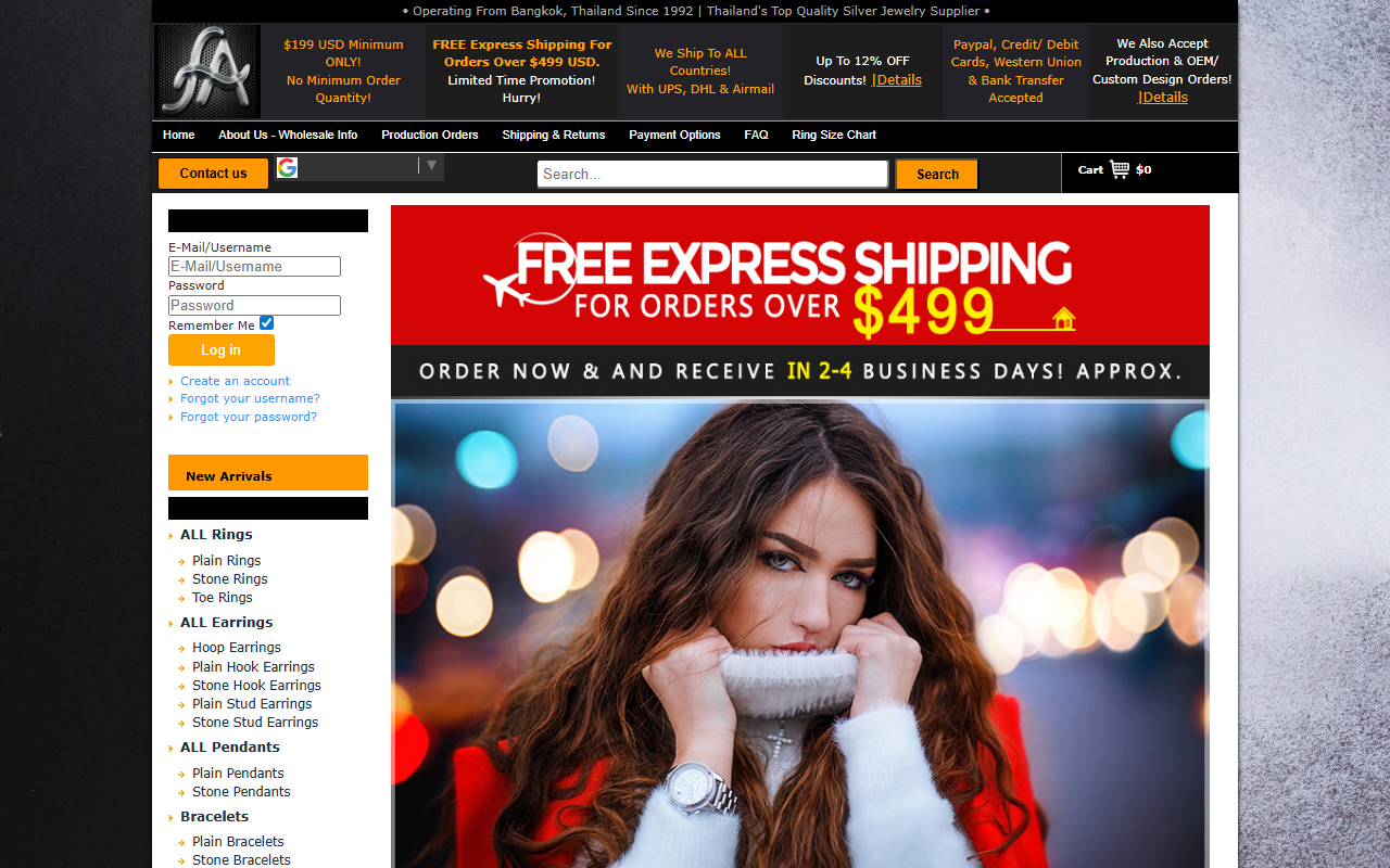 925jewelry.com screenshot