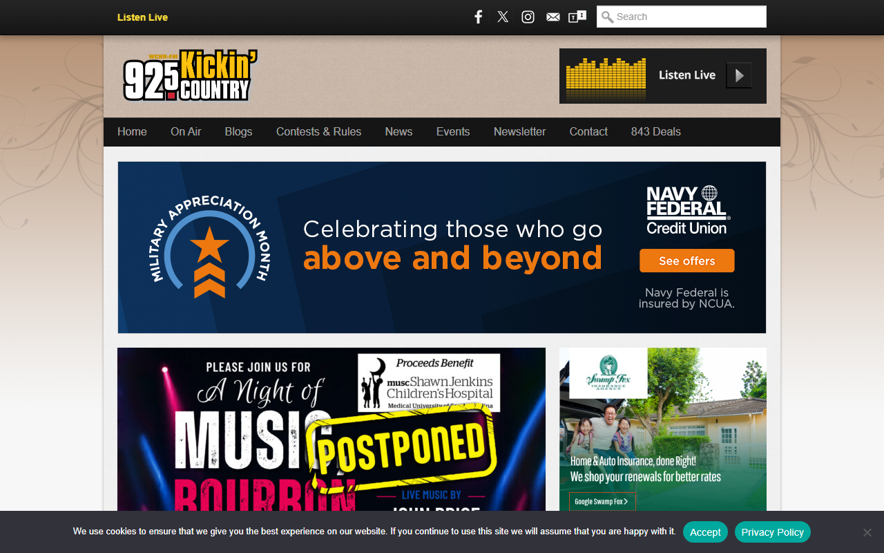 925kickincountry.com screenshot