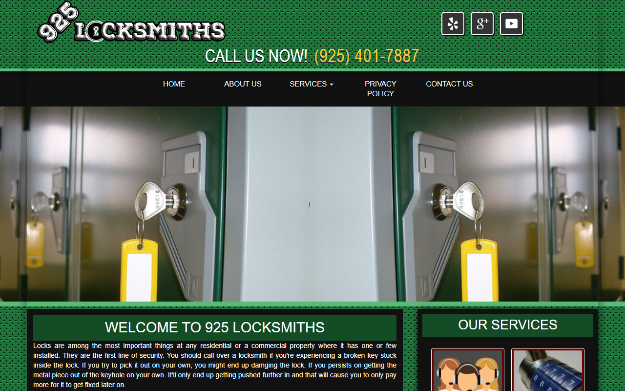 925locksmiths.com screenshot