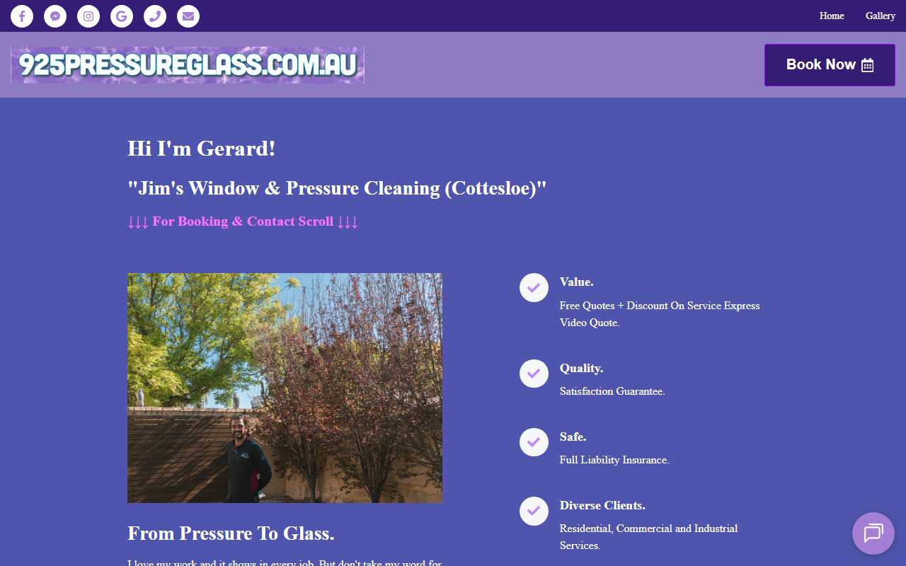 925pressureglass.com screenshot