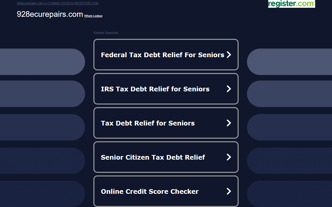 928ecurepairs.com screenshot