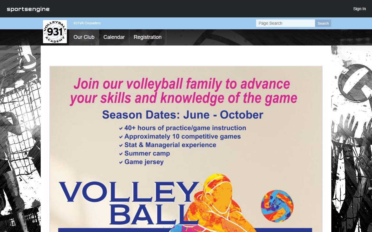 931volleyball.com screenshot