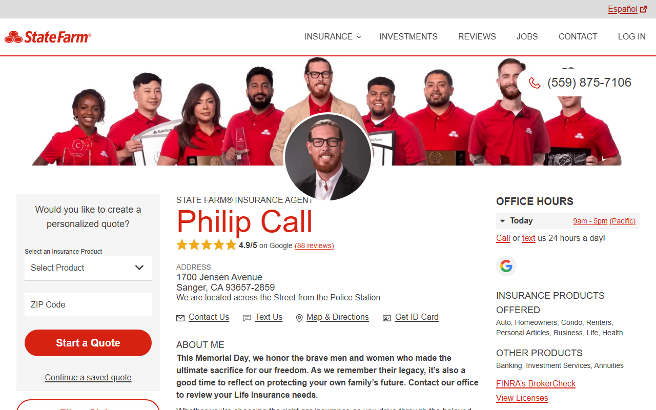 93657insurance.com screenshot