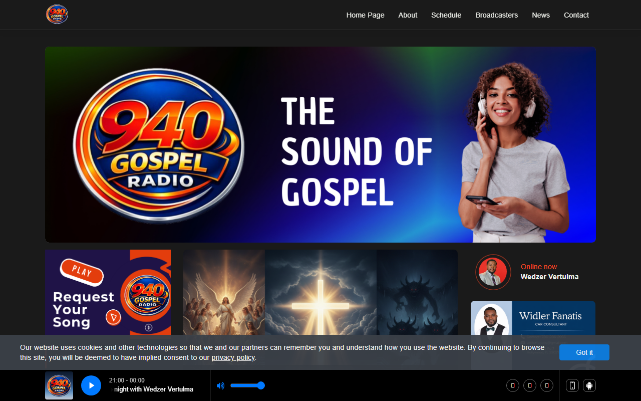 940gospelradio.com screenshot