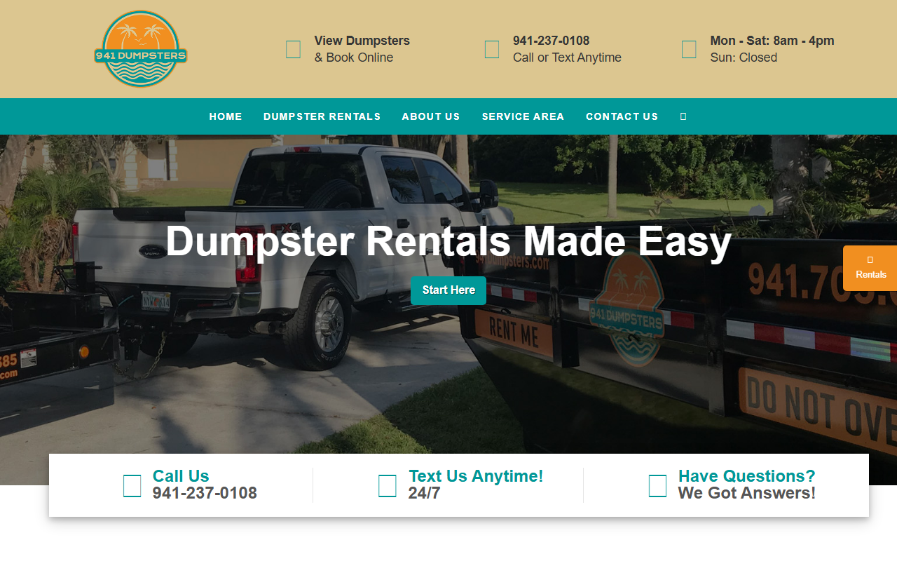 941dumpsters.com screenshot