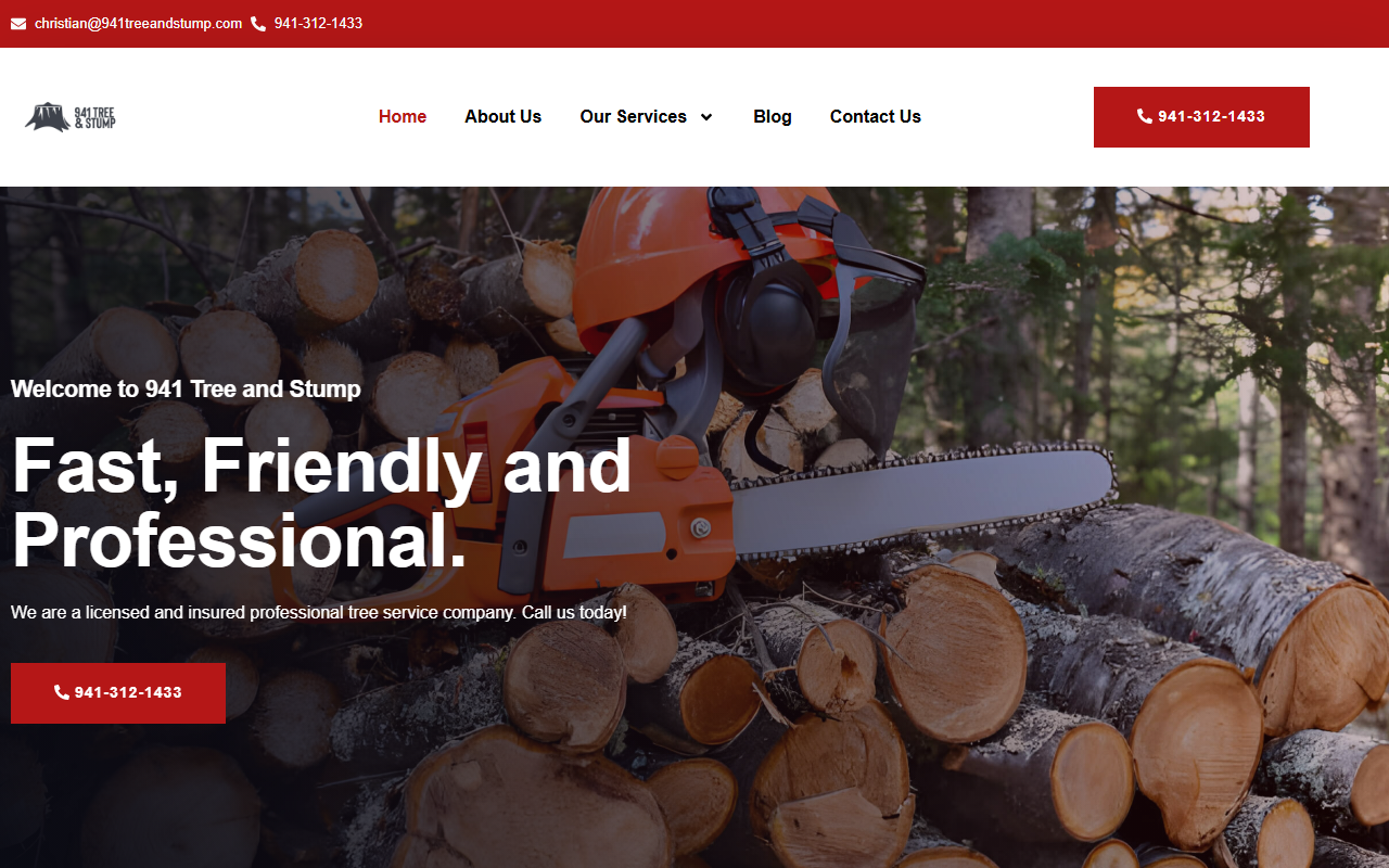 941treeandstump.com screenshot