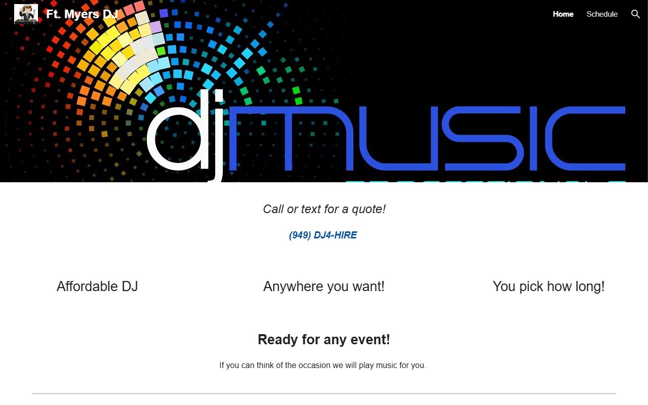949dj4hire.com screenshot