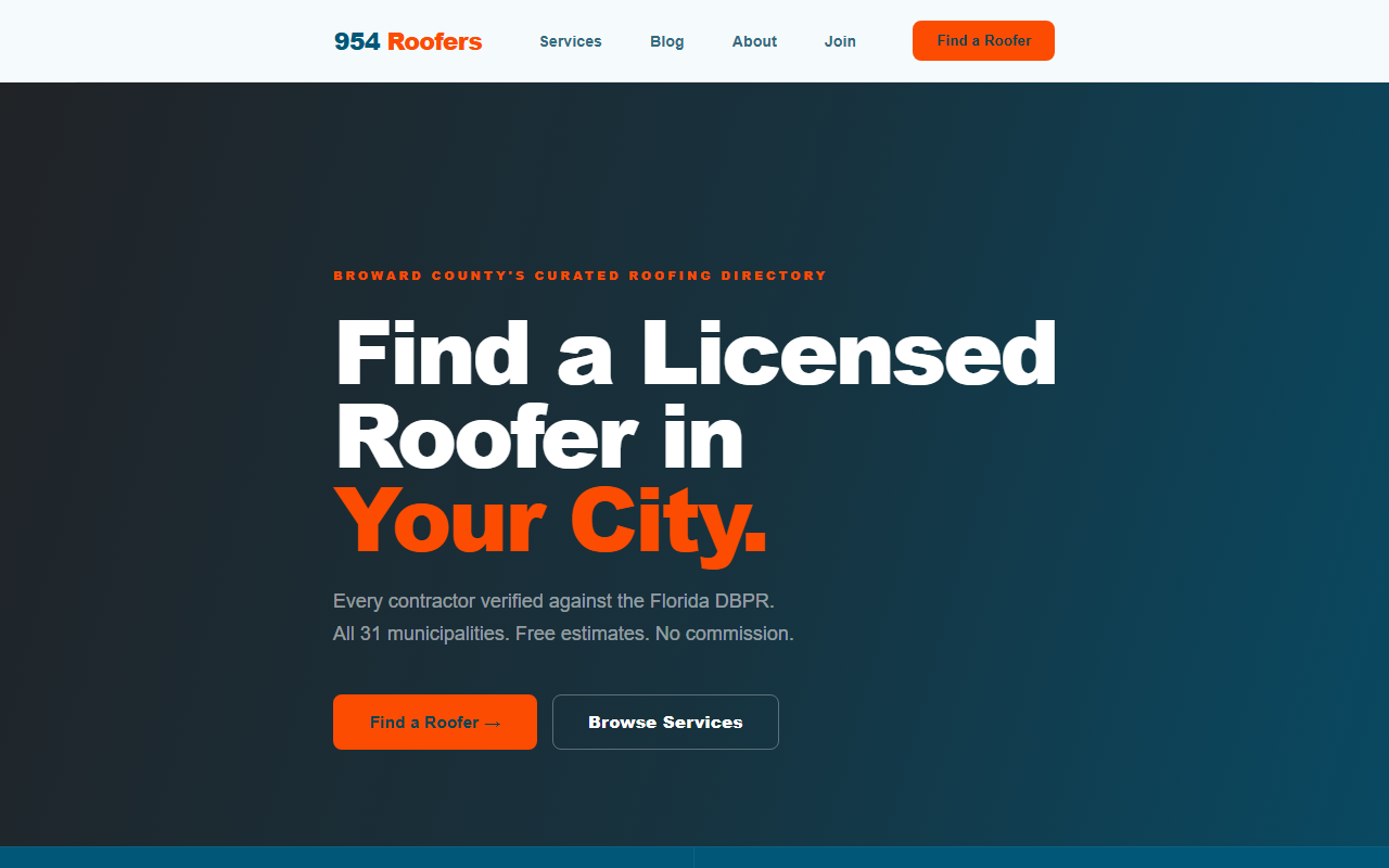 954roofers.com screenshot