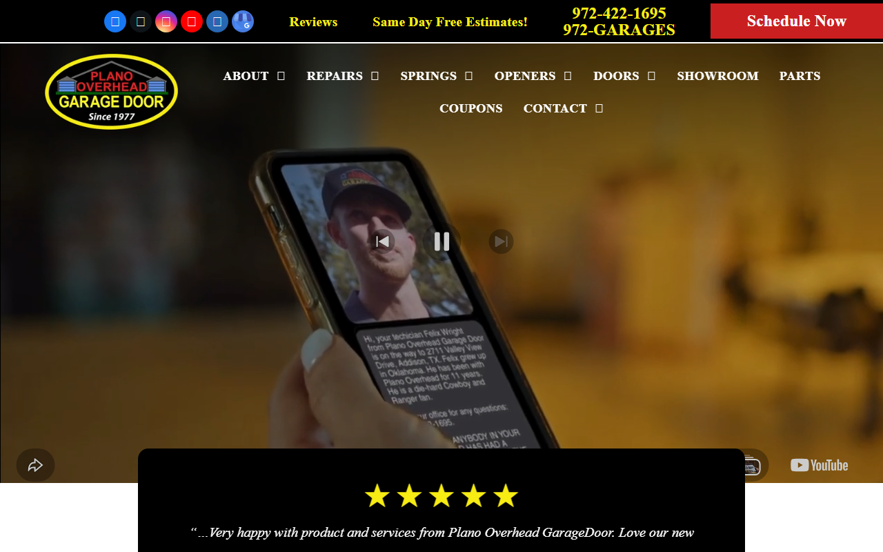 972garagedoors.com screenshot