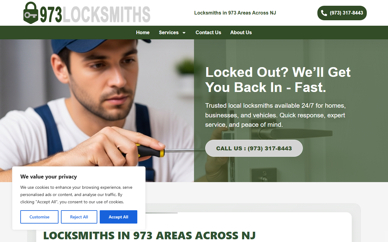 973locksmiths.com screenshot