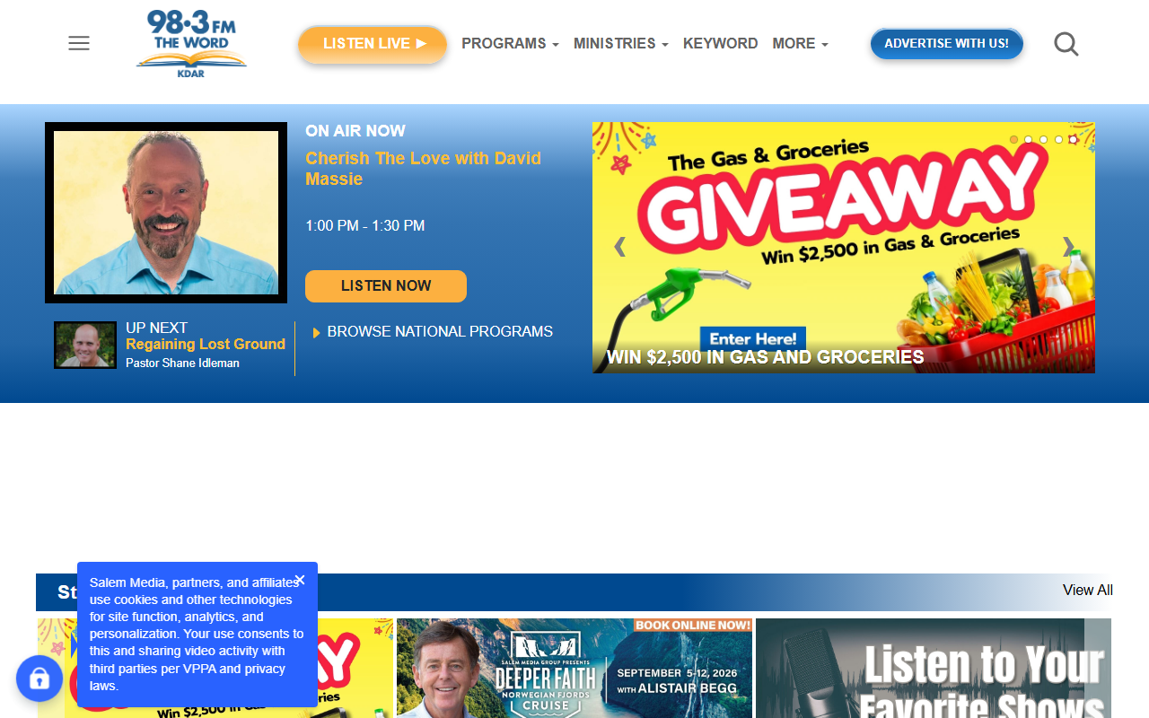 983fmtheword.com screenshot