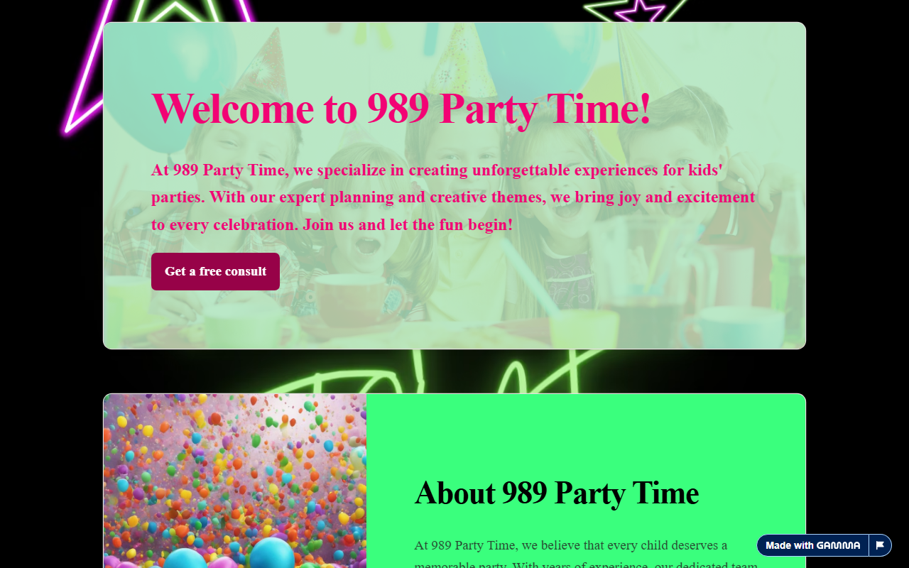 989partytime.com screenshot